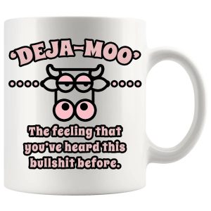 Deja Moo mug, funny cow pun mug gift