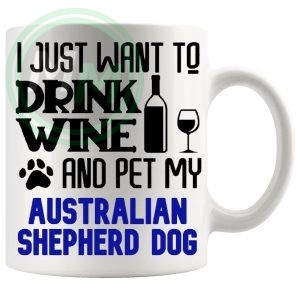 Pet My Australian Shepherd Dog Mug In Blue