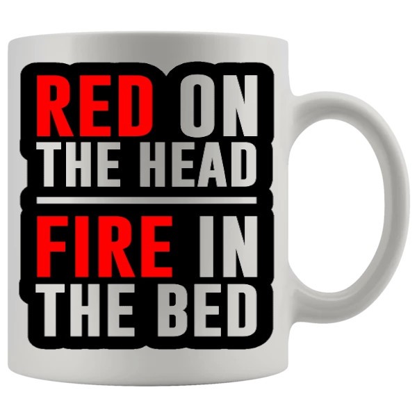 Red On The Head Mug - Ginger funny mug gift