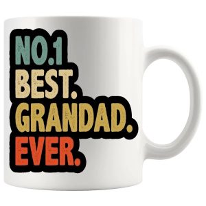 No.1 Best Grandad Ever Mug - Grandad funny mug gift