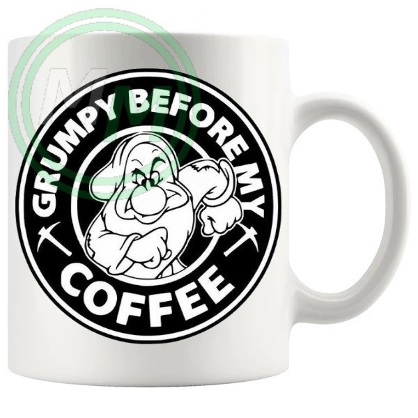 grumpy before coffee novelty mug