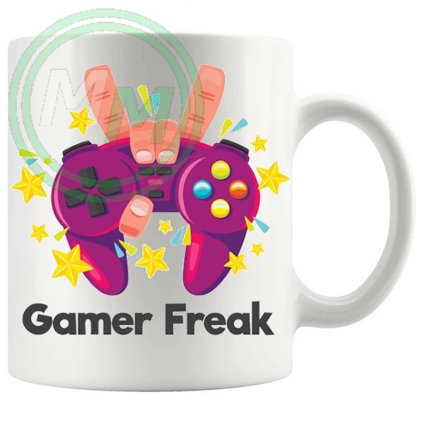 gamer freak novelty mug