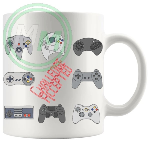 gaming console controllers style 2 novelty mug