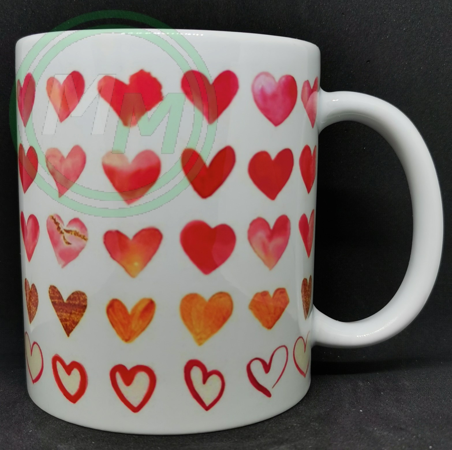 Hearts Pattern Mug Style 1 Pic 2