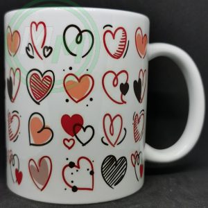 Hearts Pattern Mug Style 11 Pic 2