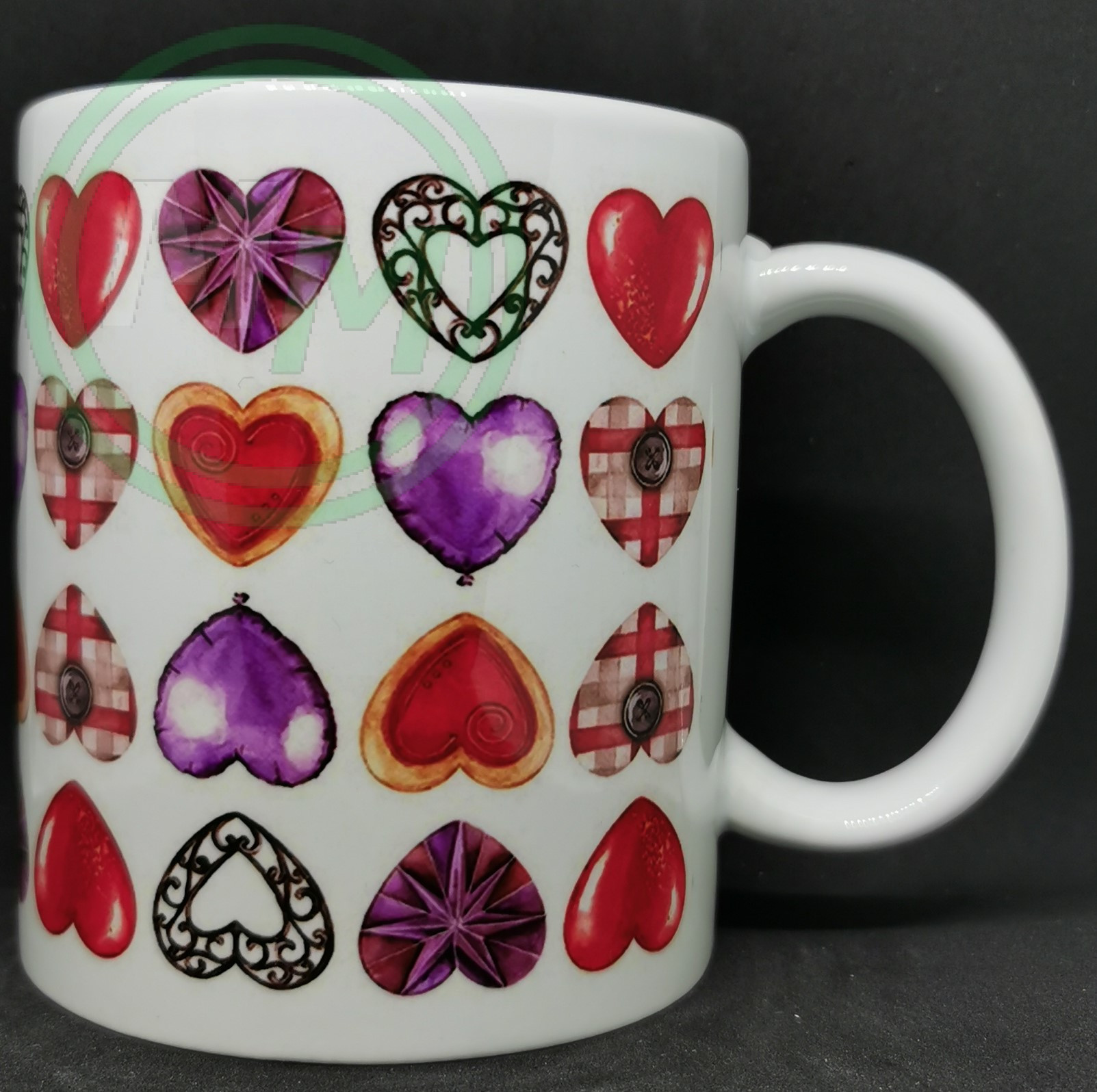 Hearts Pattern Mug Style 2 Pic 2