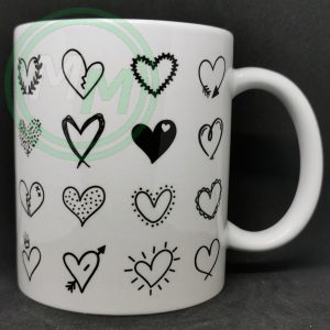 Hearts Pattern Mug Style 7 Pic 1