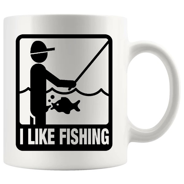 I Like Fishing Novelty Mug