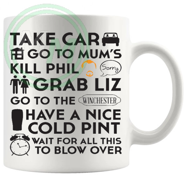 Shaun Of The dead The Winchester Plan Mug Style 2