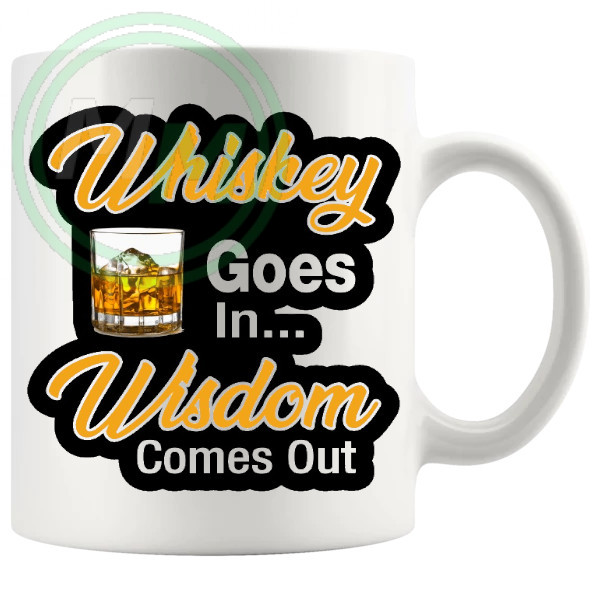 Whiskey Goes In Wisdom Comes Out Mug