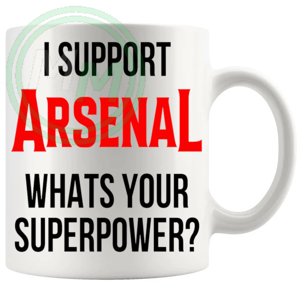 arsenal fans superpower mug