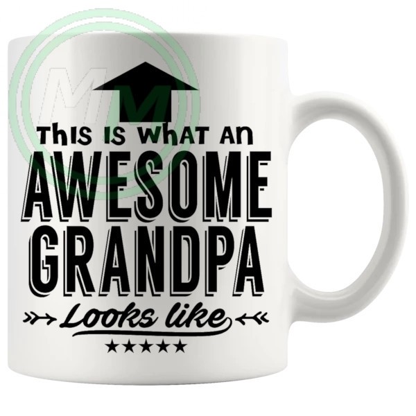 awesome grandpa in black mug