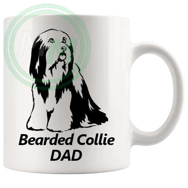 bearded collie dad mug