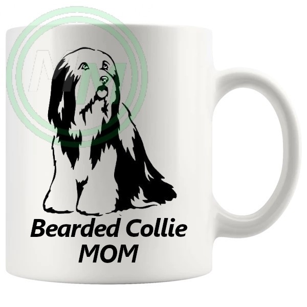 bearded collie mom mug