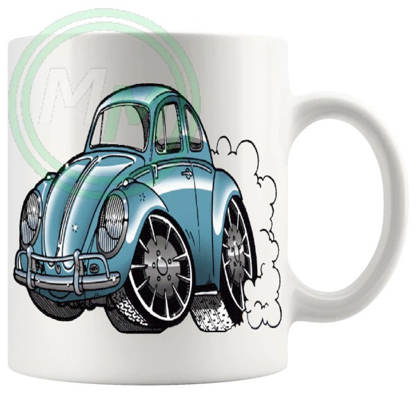 beetle mug blue