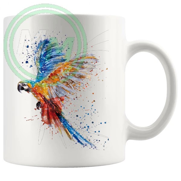 Painted Macaw Artistic Novelty Mug