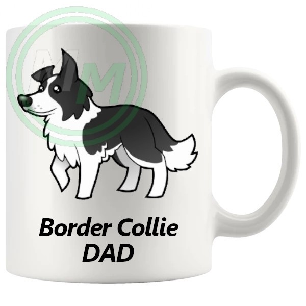 border collie dad mug