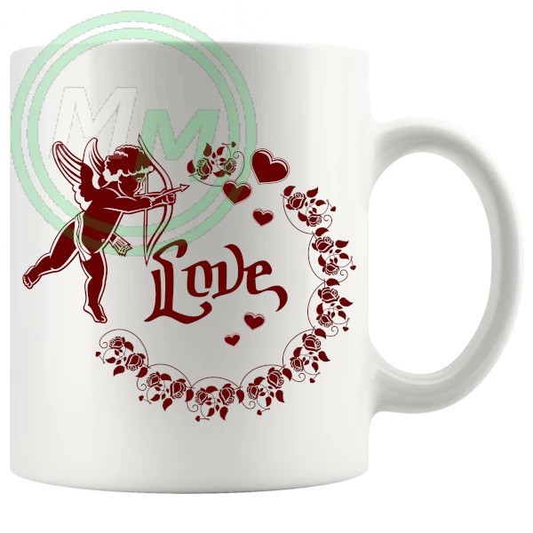 Cupid Valentines Novelty Mug In Red