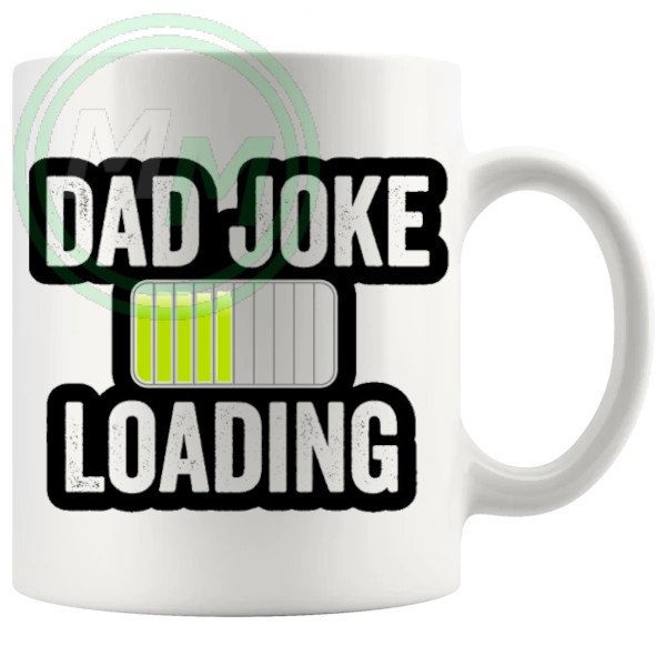 dad joke loading mug yellow