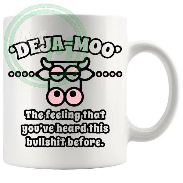 deja moo novelty mug