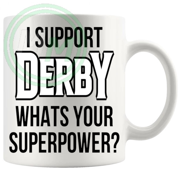 derby fans superpower mug