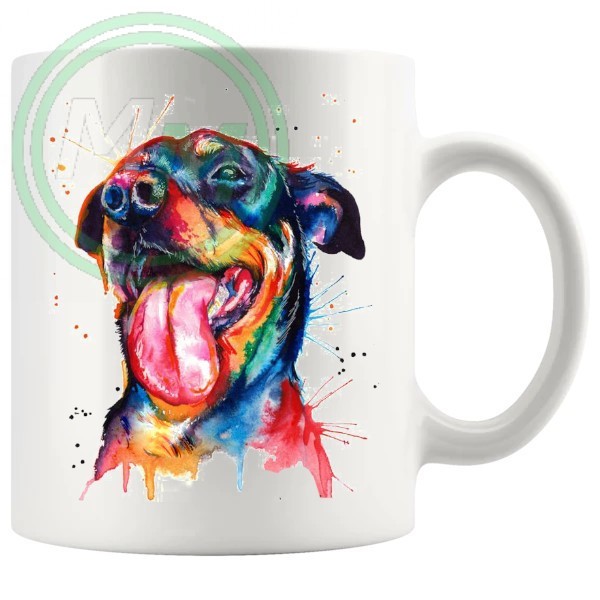 Painted Dog Style No2 Rottweiler Artistic Novelty Mug