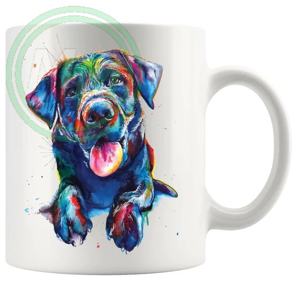 Painted Dog Style No5 Artistic Novelty Mug