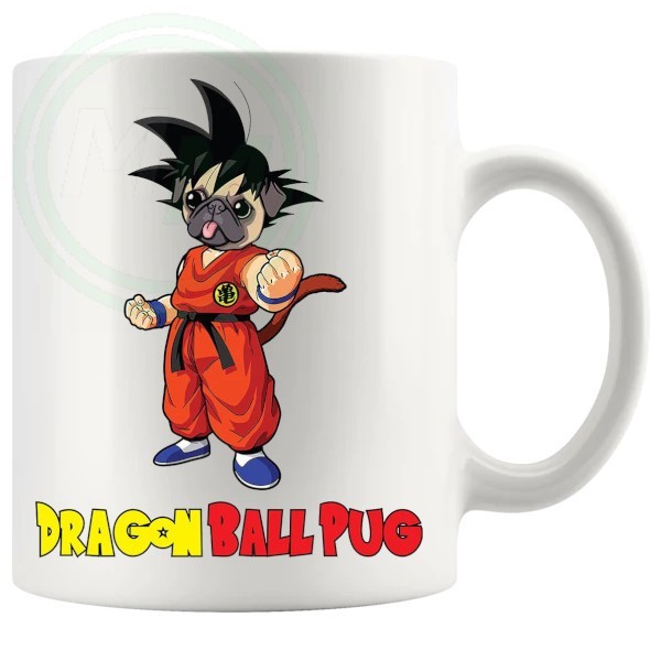 dragonball pug novelty mug