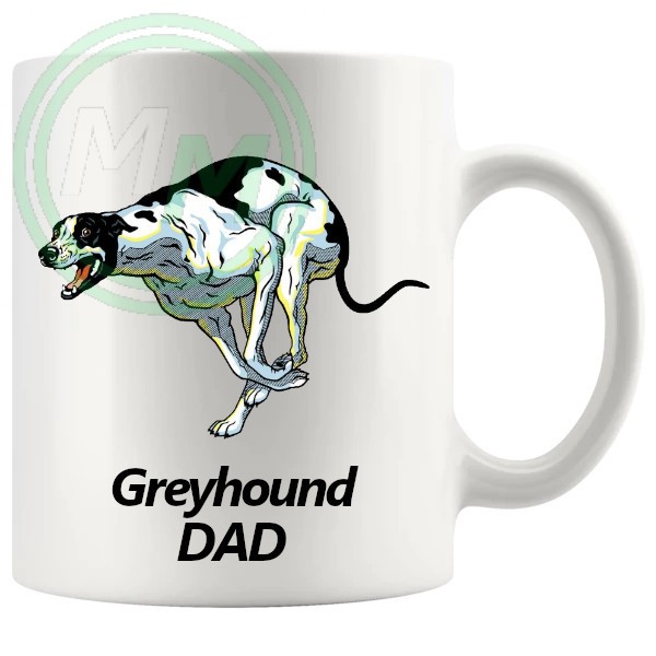 greyhound dad mug