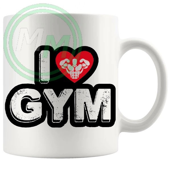 i love gym style 2 novelty mug