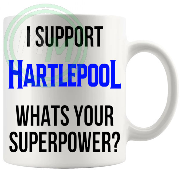 hartlepool fans superpower mug