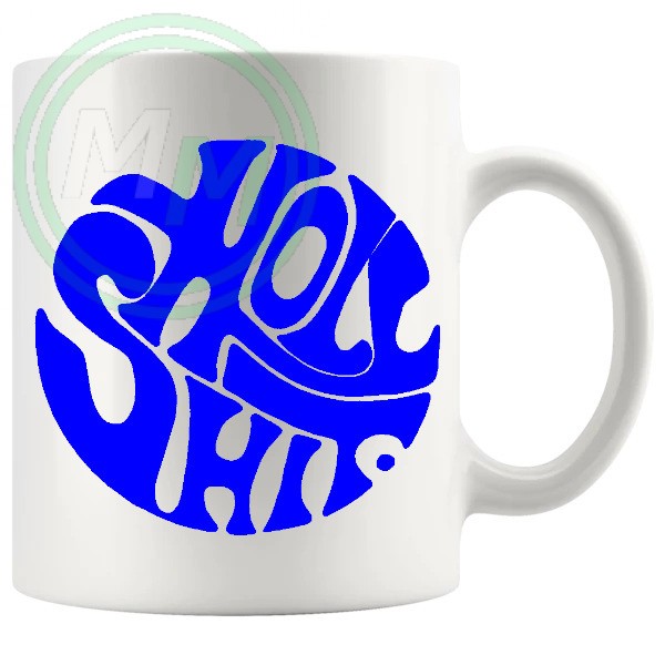 holy shit mug blue