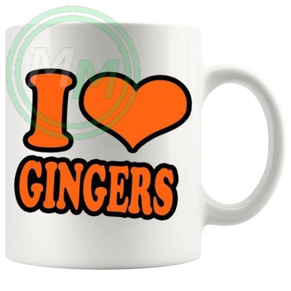 I Love Gingers Style 1 Novelty Mug