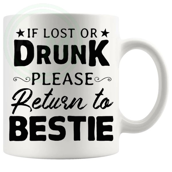 if lost or drunk novelty mug