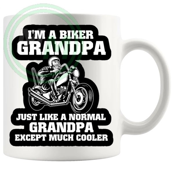 im a biker grandpa mug