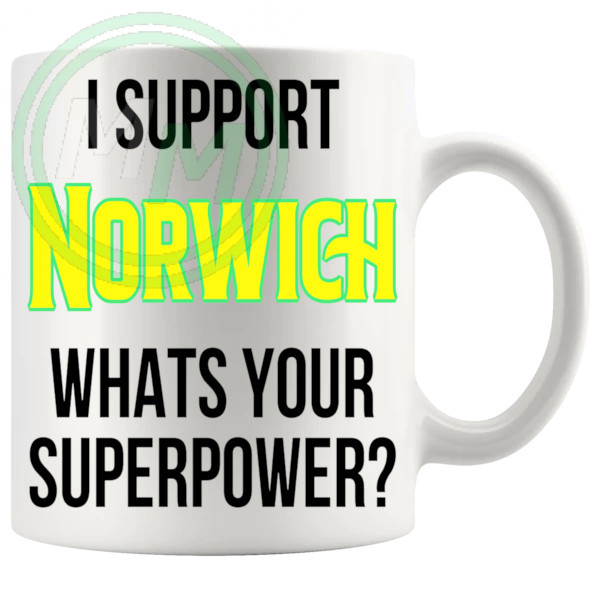 norwich fans superpower mug