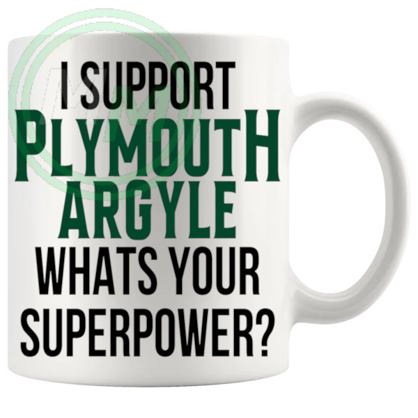 plymouth argyle fans superpower mug