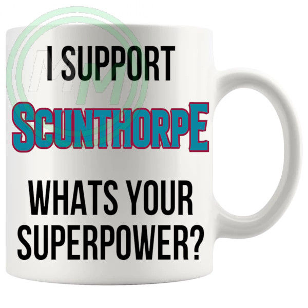 scunthorpe fans superpower mug