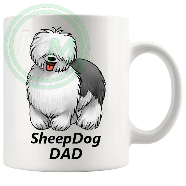 sheep dog dad mug