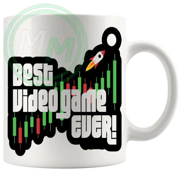 trading stocks best video game ever mug