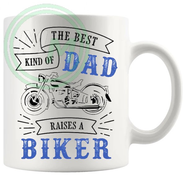 the best kind of dad raises a biker mug