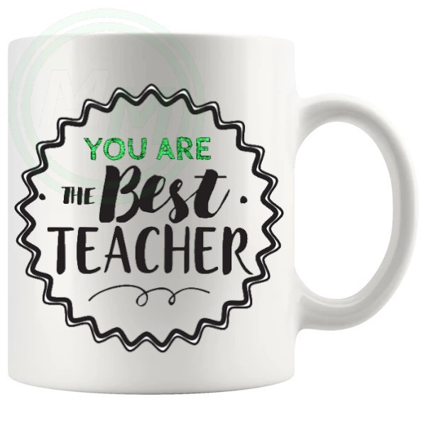 you are the best teacher mug green