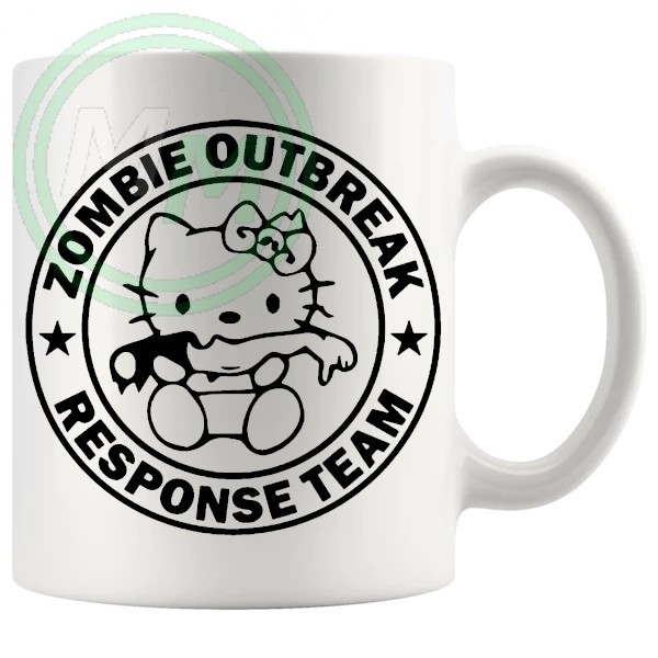 zombie outbreak kitty mug