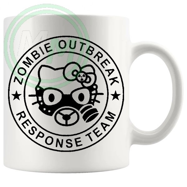 zombie outbreak mug in black