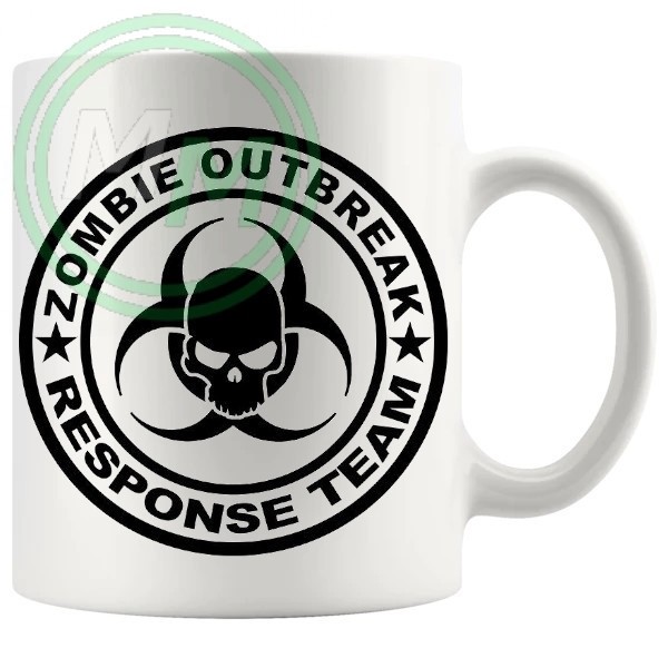 zombie outbreak response team novelty mug