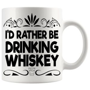 I'd Rather Be Drinking Whisky Mug ceramic mug funny whisky gift