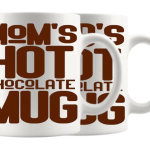 Mom's and Dad's hot chocolate mug set matching 11oz ceramic mugs