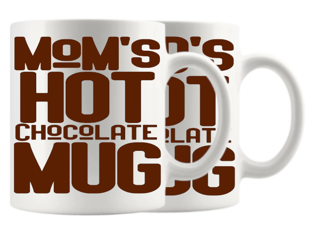 Mom's and Dad's hot chocolate mug set matching 11oz ceramic mugs