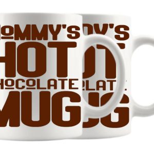 Mommy's and Daddy's hot chocolate mug set matching 11oz ceramic mugs