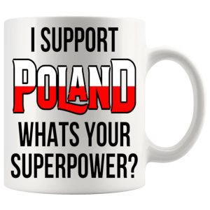 I Support Poland Mug unofficial football and sports supporter gift